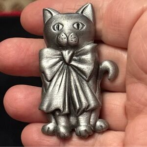 EUC Pewter Cat Brooch from AJC